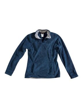 The North Face Mossbud Acadia Quarter Zip Fleece teal/blue 1/4-Zip Sz Medium